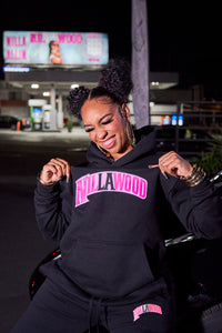 Black Nillawood Cotton Hoodie