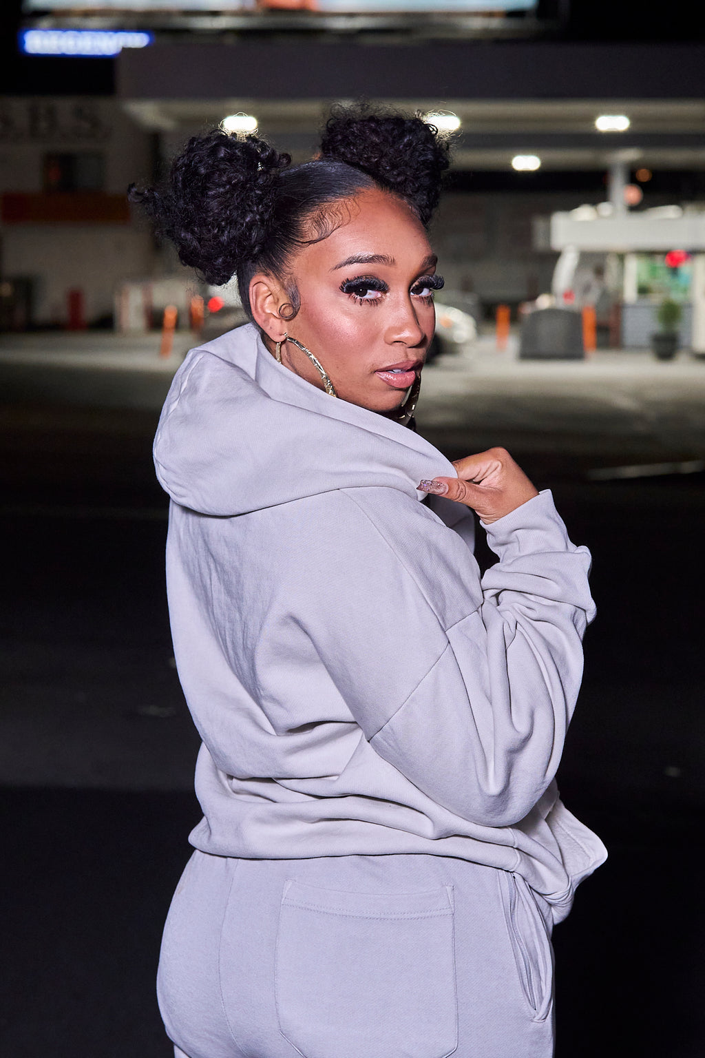 Oatmeal Nillawood Cotton Hoodie